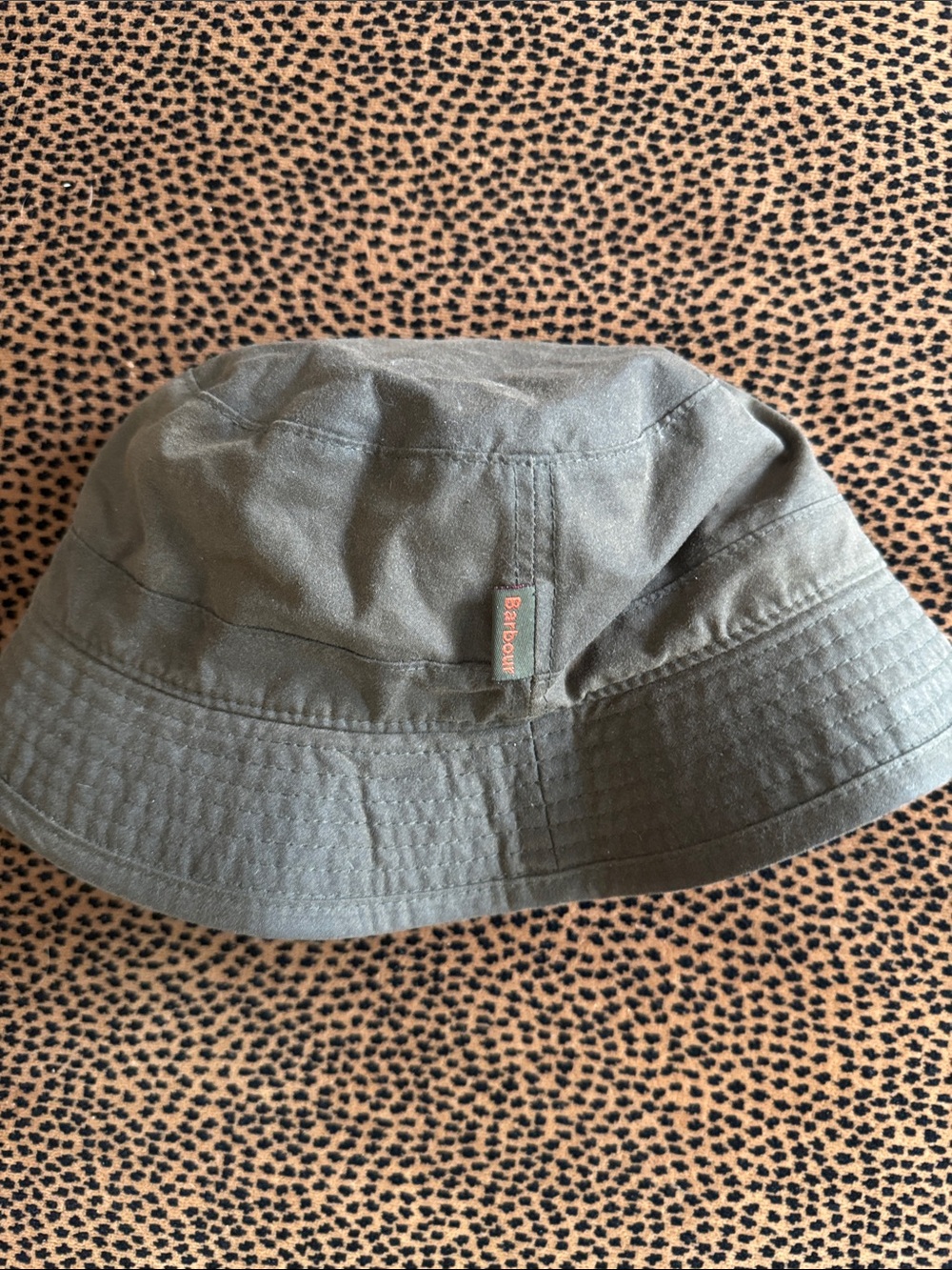 Barbour Dark Olive Green Cotton Bucket Hat